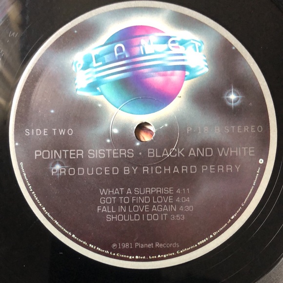 Pointer Sisters Black And White Vinyl Lp '81 - Picture 5 of 7